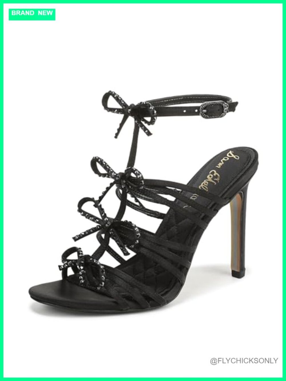 Sam Edelman Iman Strappy Stiletto Heeled Sandals Lace Up Ankle Strap